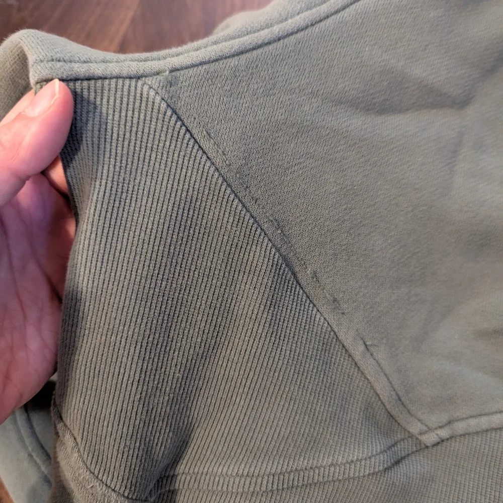 lululemon cropped scuba hoodie Full zip womens M/L sage green long sleeve hood - Picture 6 of 9
